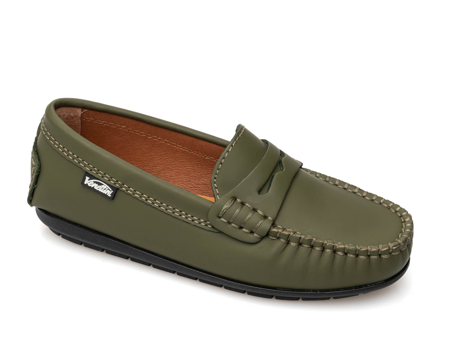 Venettini Olive Gum Penny Loafer- Reese 2