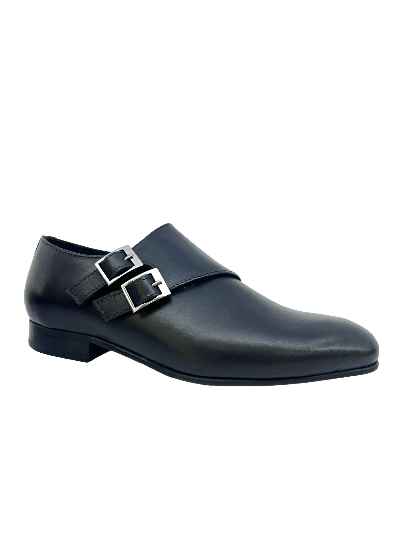 Venettini Black Double Monkstrap Shoe   8