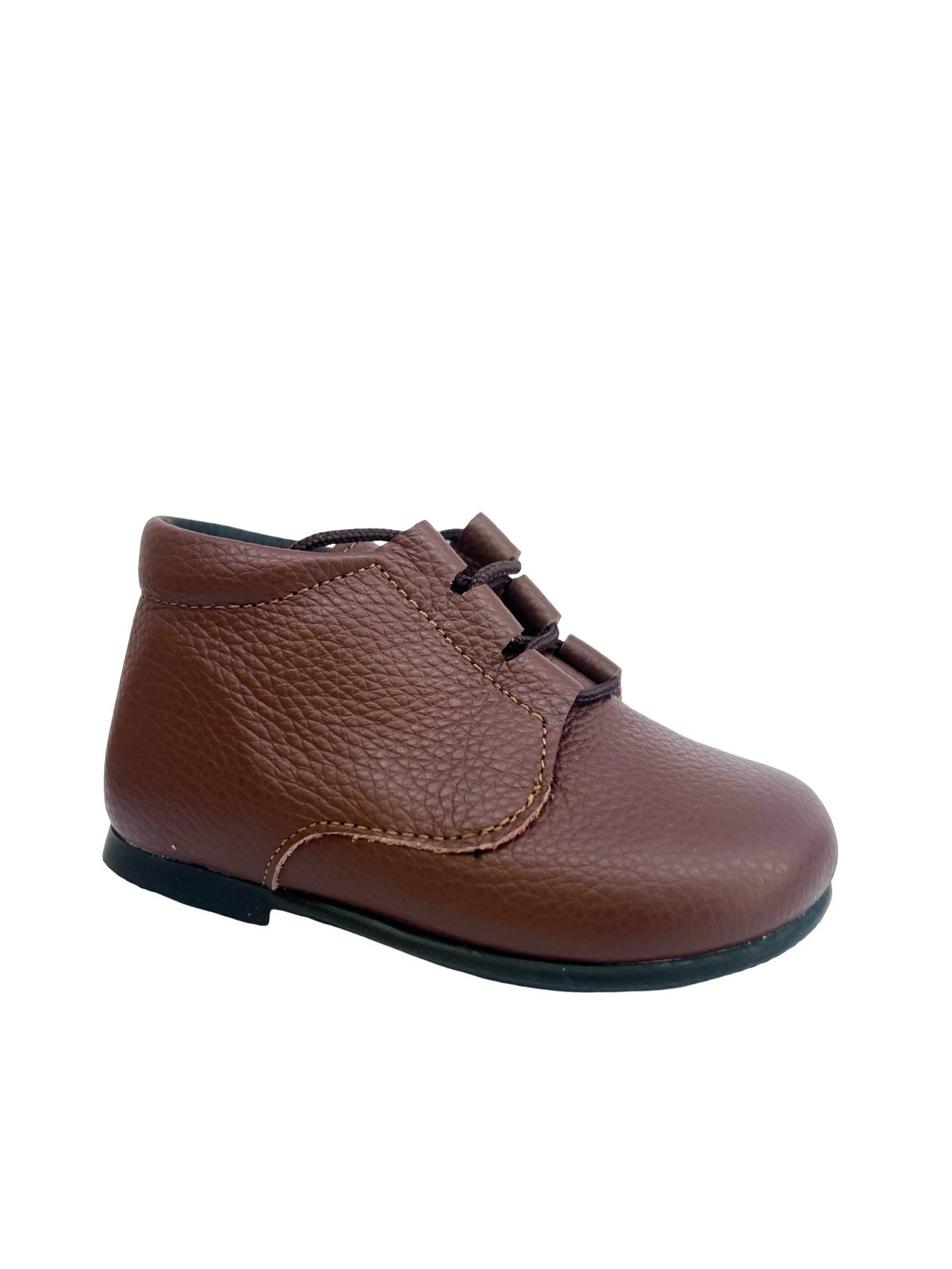 Blublonc Brown Pebbled Baby Bootie