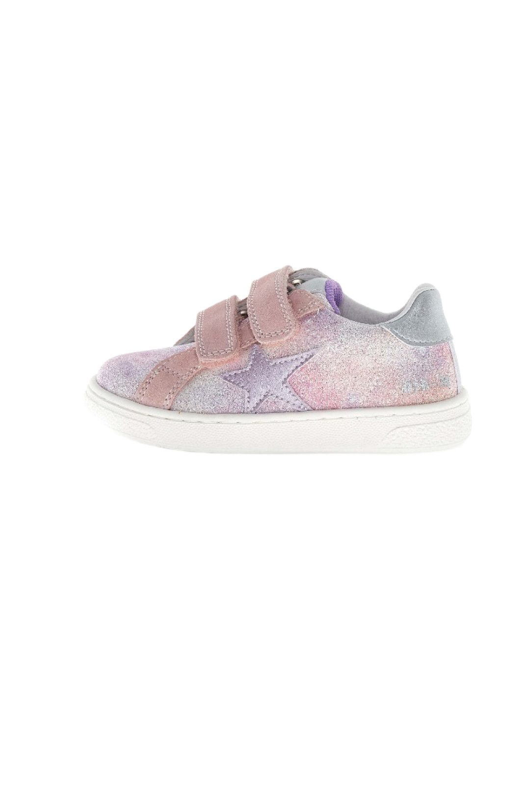 NATURINO PINN VL. GLITTER/SUEDE PINK-LILAC-SILVER