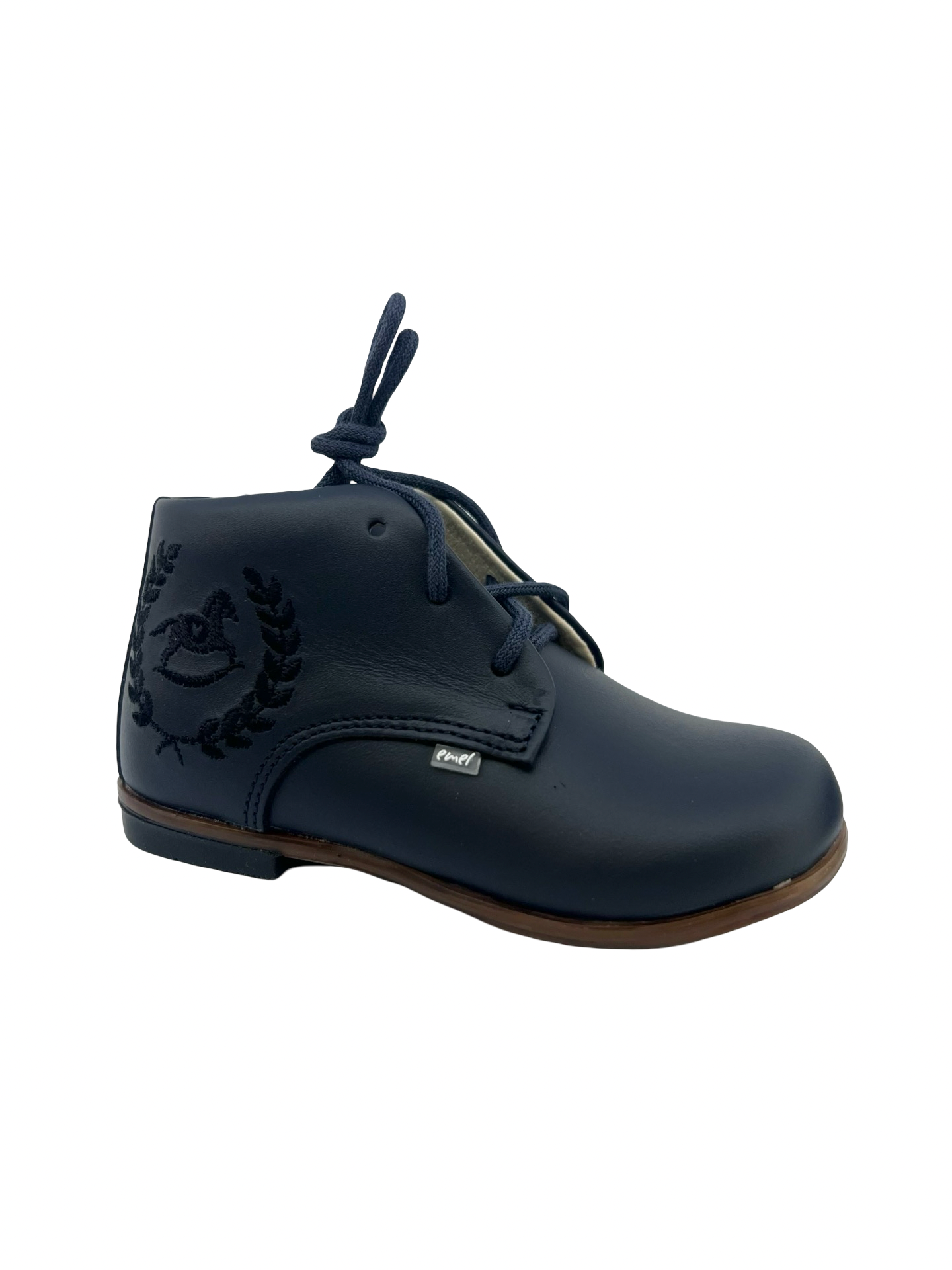 Emel Navy Baby Bootie with Emblem