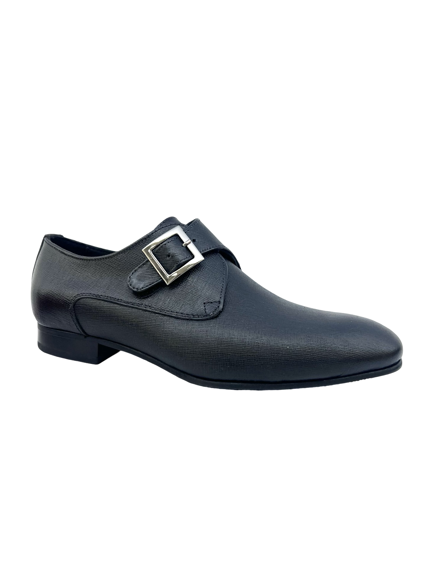 Venettini Black Buckle Dress Shoe  5