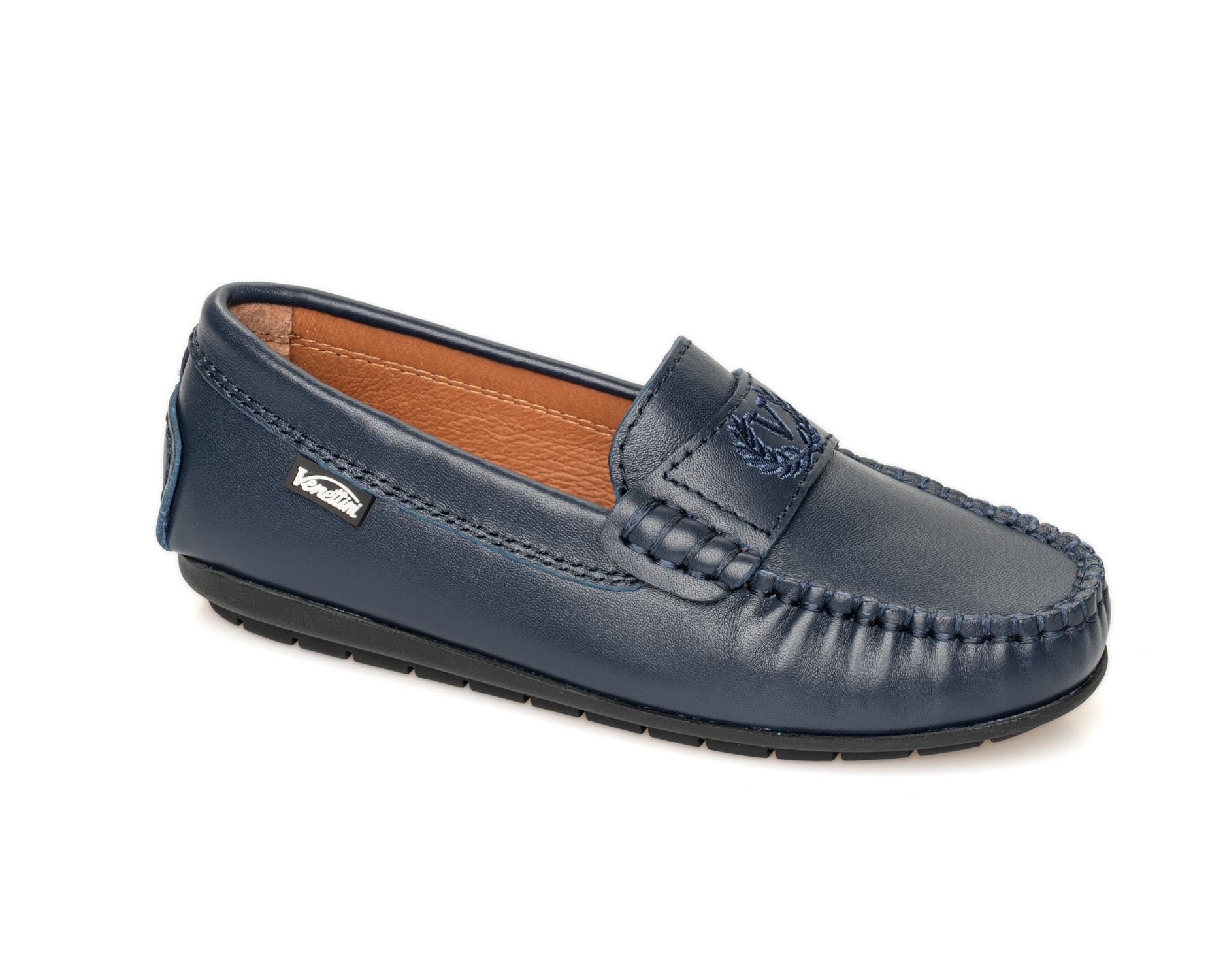 Venettini Navy Embossed Penny Loafer  18