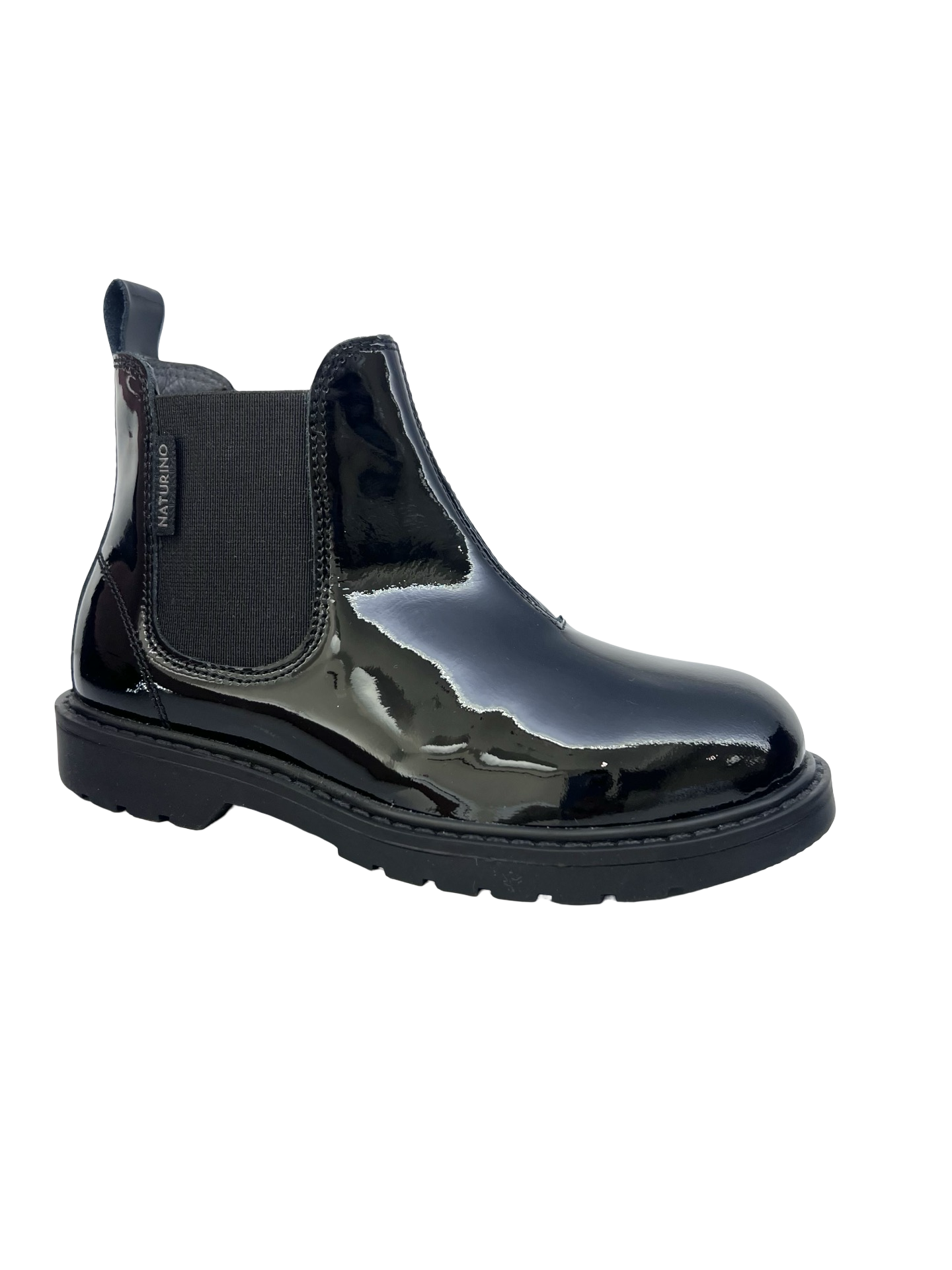 Naturino Black Patent Bootie - Piccadilly