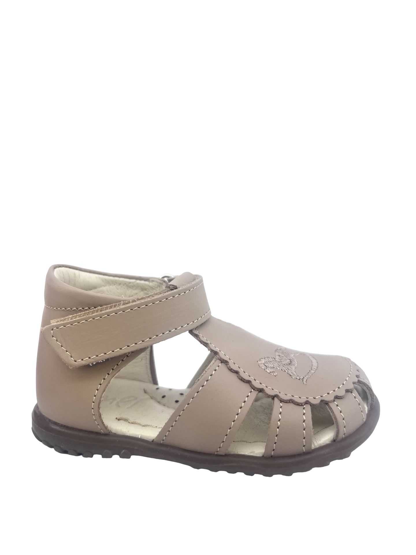 Emel Taupe Sandal with Embroidery