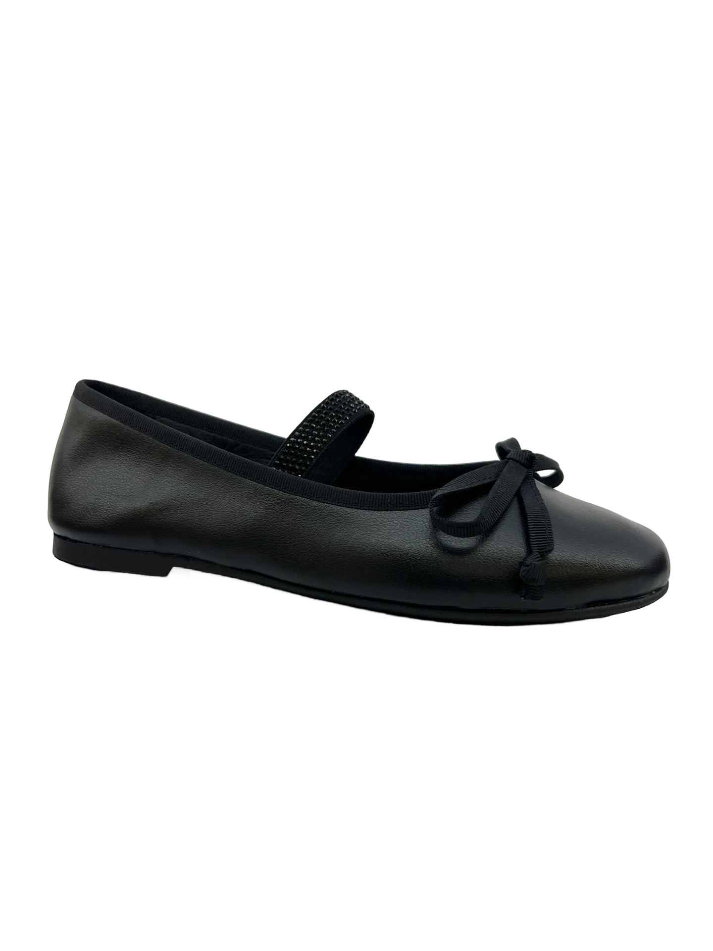 Papanatas Black Elastic Ballet Flat