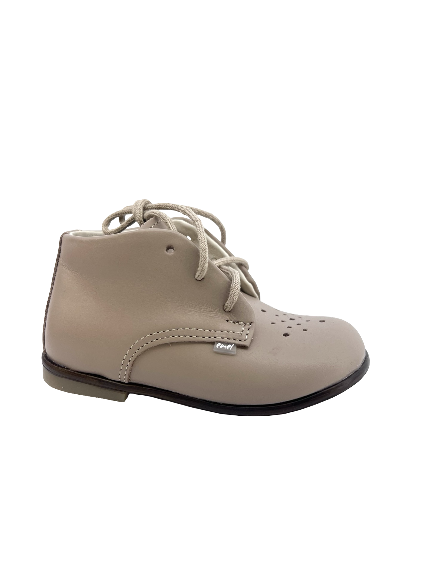 Emel Taupe Perf Baby Shoe