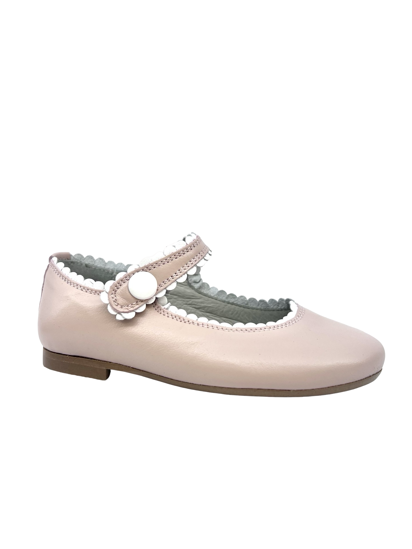 Luccini Blush Scalloped Mary Jane