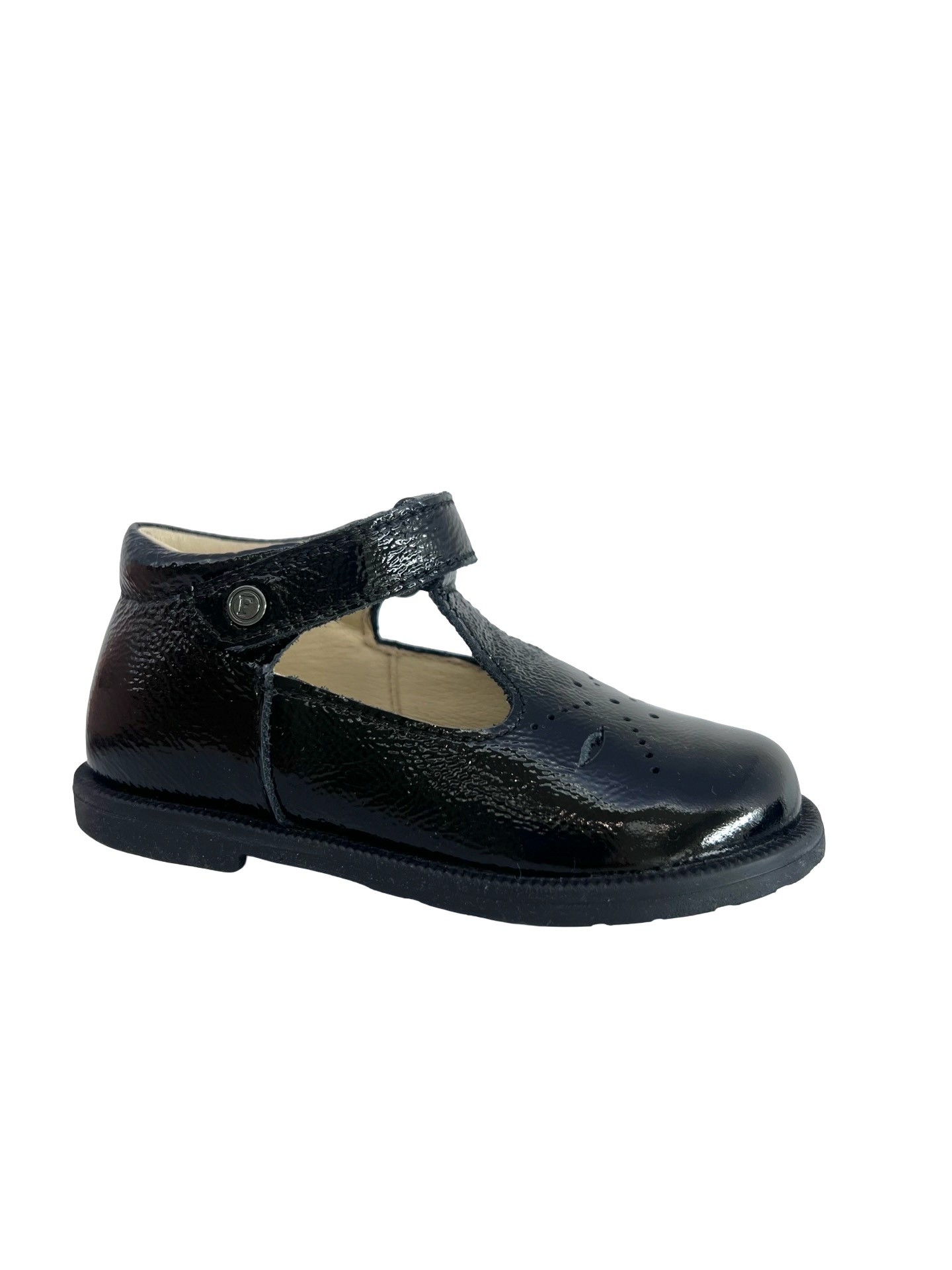 Falcotto Black Patent Baby T Strap - Maluku