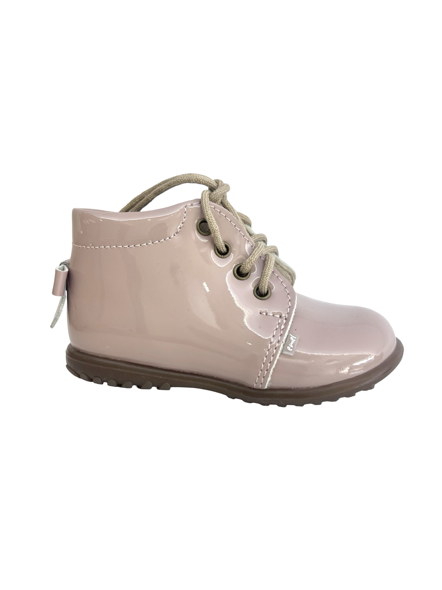 Emel Dusty Pink Baby Shoe with Bow Accent