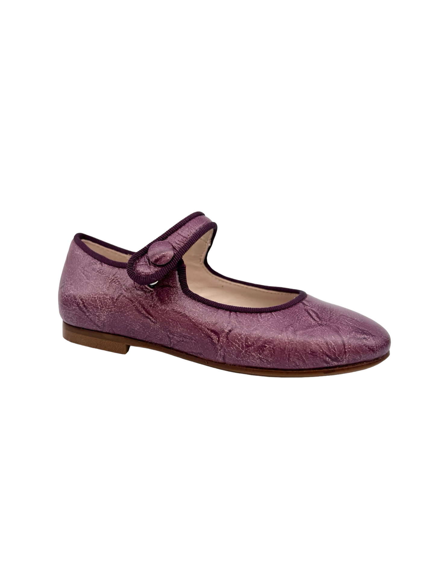 Beberlis Plum Leather Mary Jane