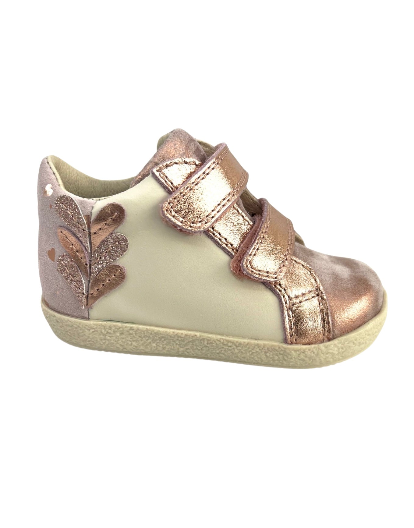 Falcotto Milk Velcro Baby Sneaker with Adornment - Gyaros