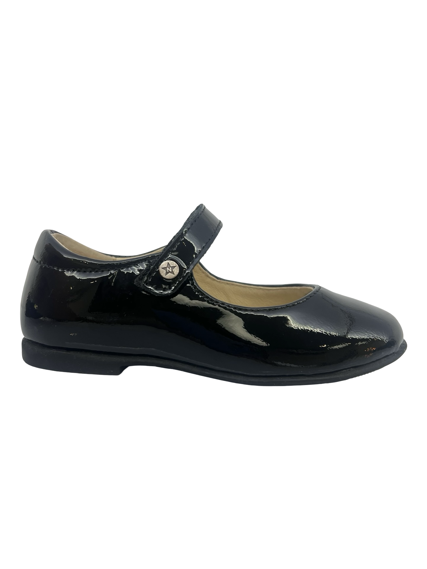 Naturino Black Patent Velcro Mary Jane- Darling