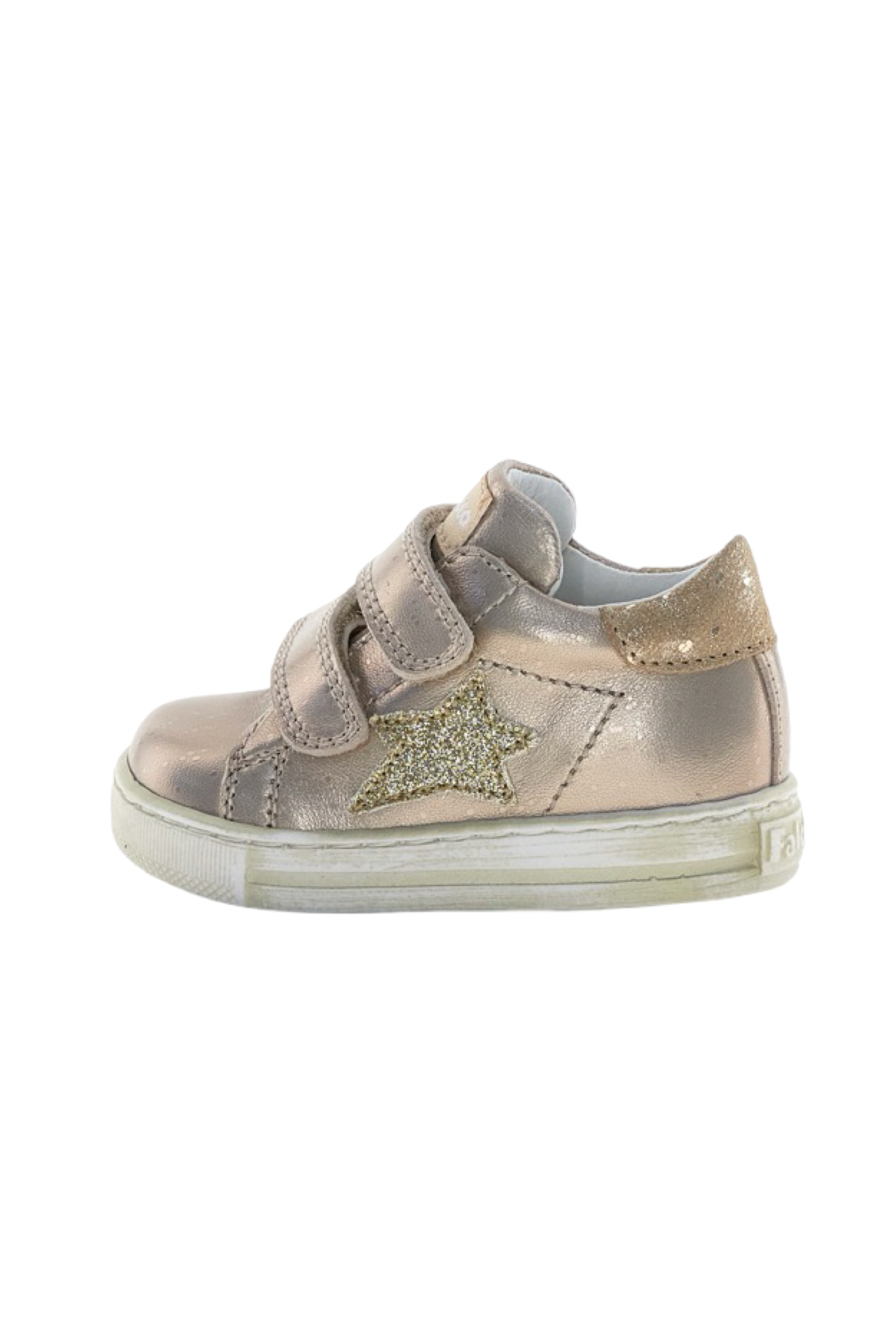 Falcotto Cipria Metallic Double Velcro Star Sneaker - Sasha