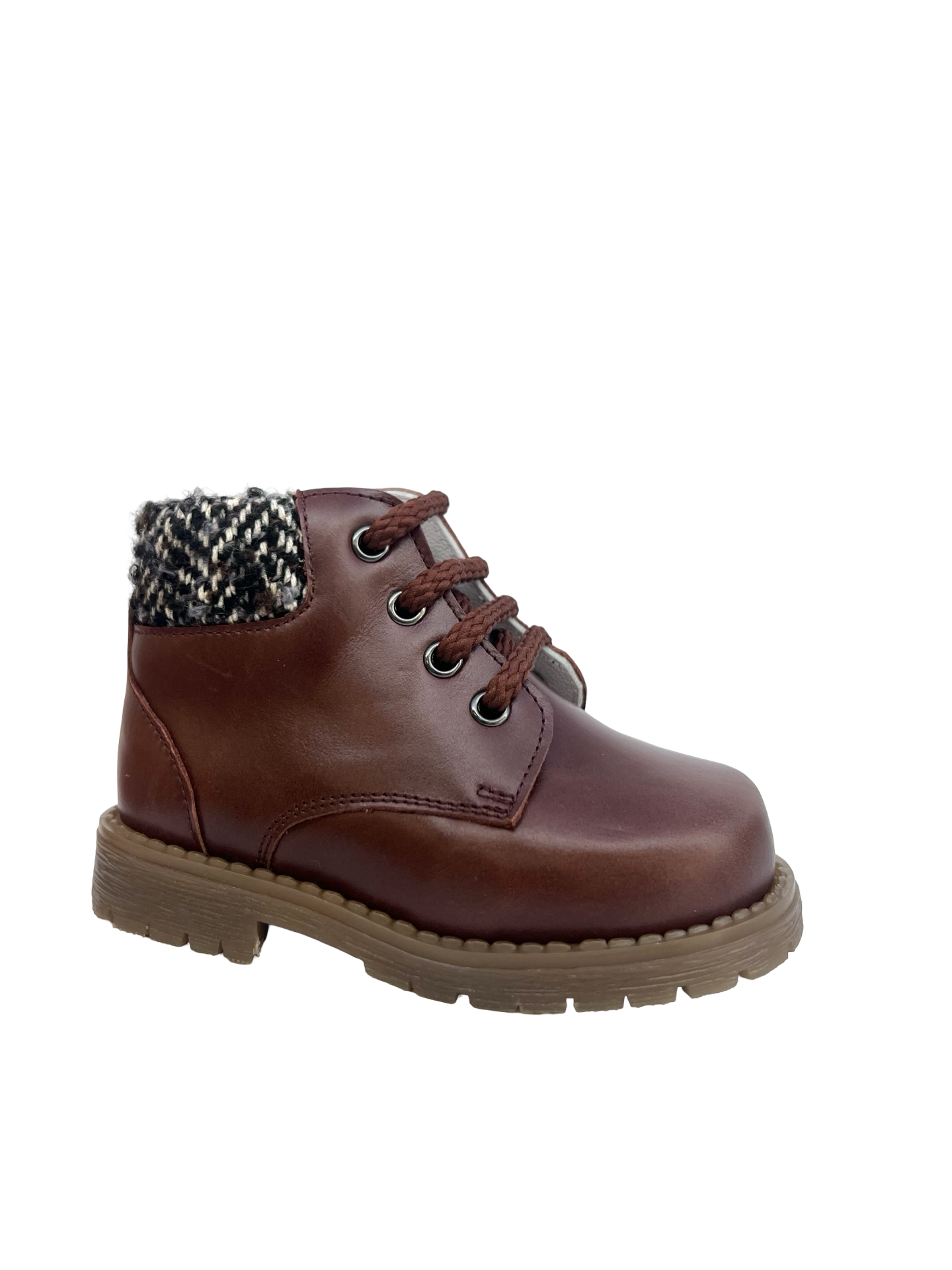 Luccini Brown Bootie with Collar
