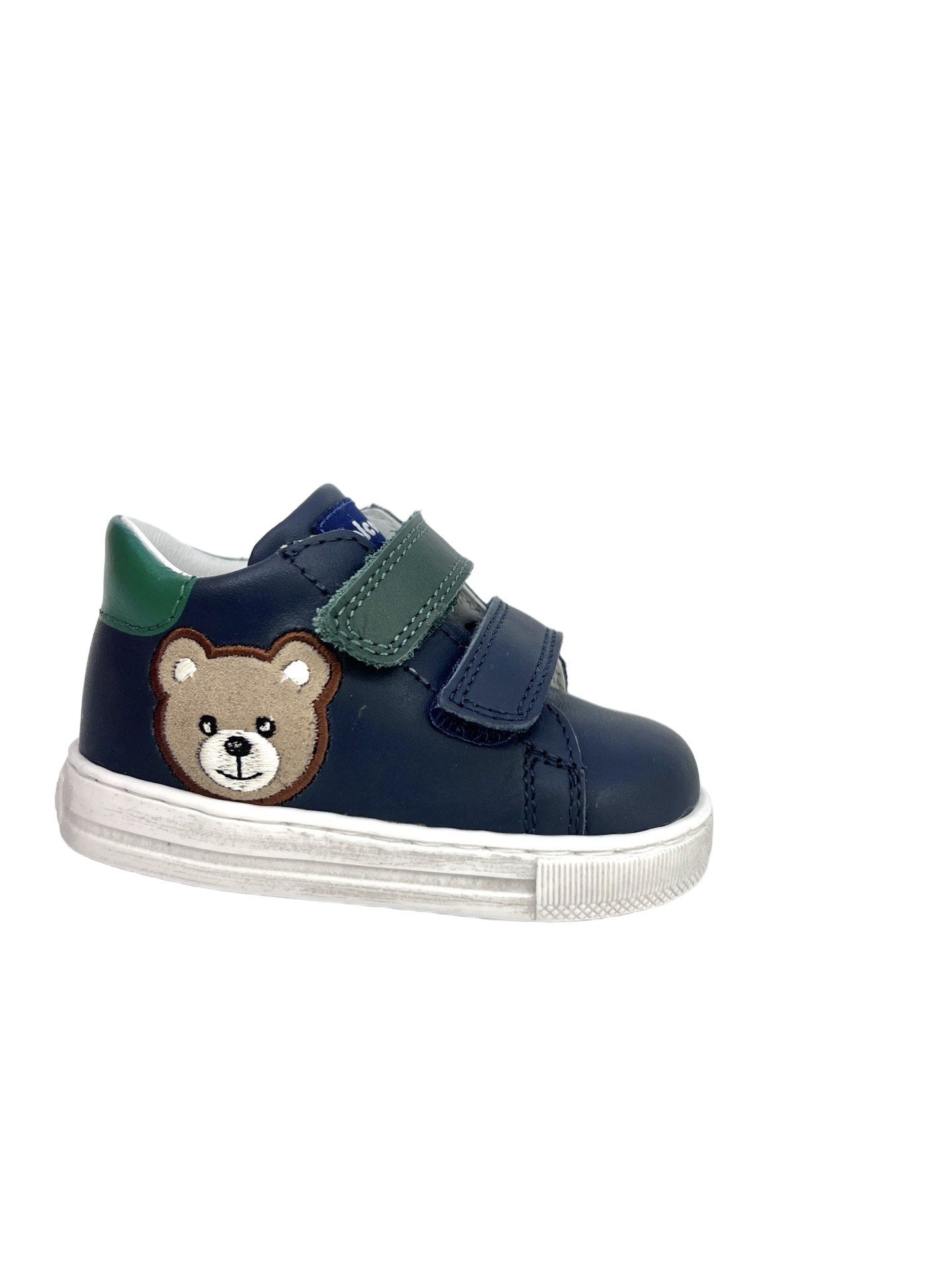 Falcotto Navy Velcro Sneaker with Bear - Geordi