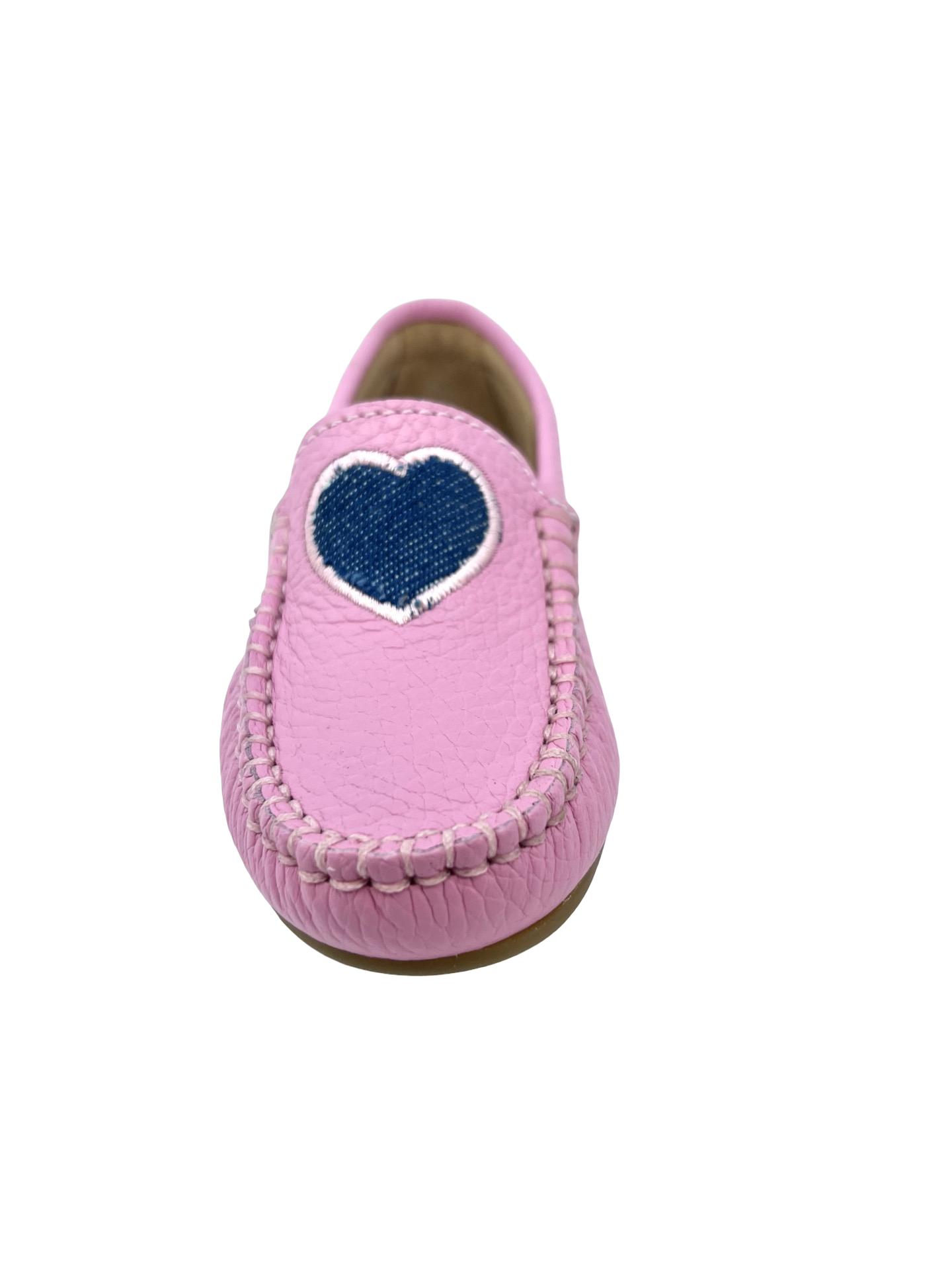 Fascani Pink Loafer with Denim Heart