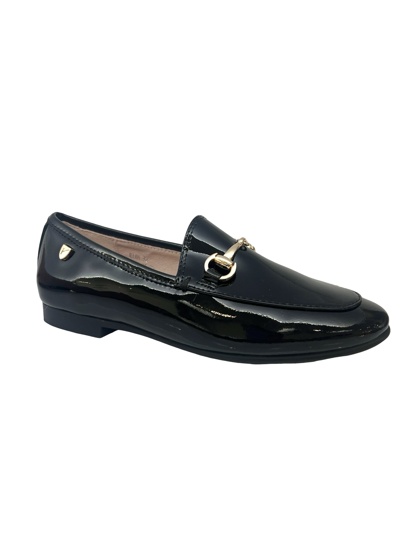 Venettini Black Patent Chain Loafer- Rian