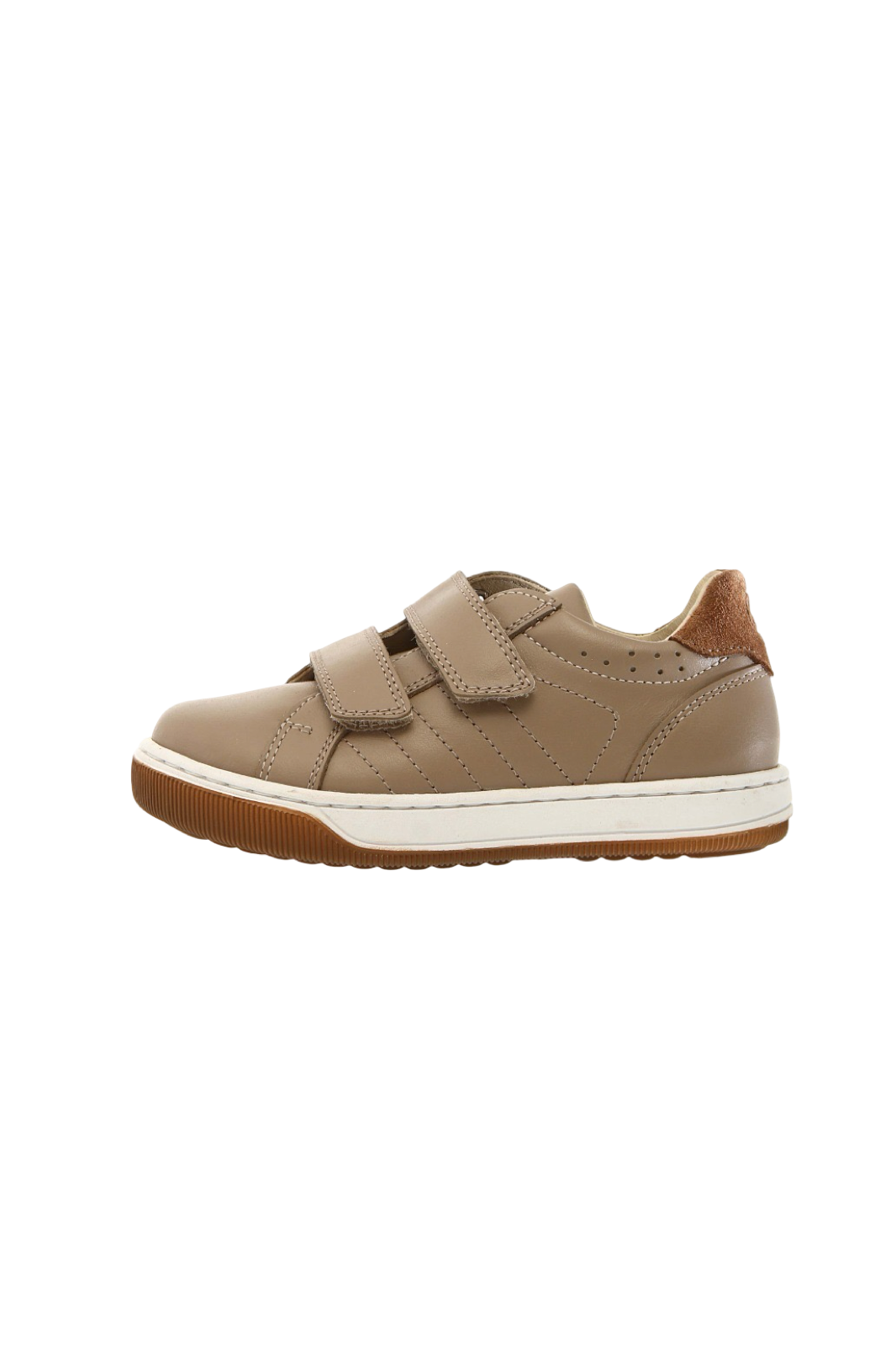 NATURINO NUME VL. CALF/SUEDE TAUPE-COGNAC