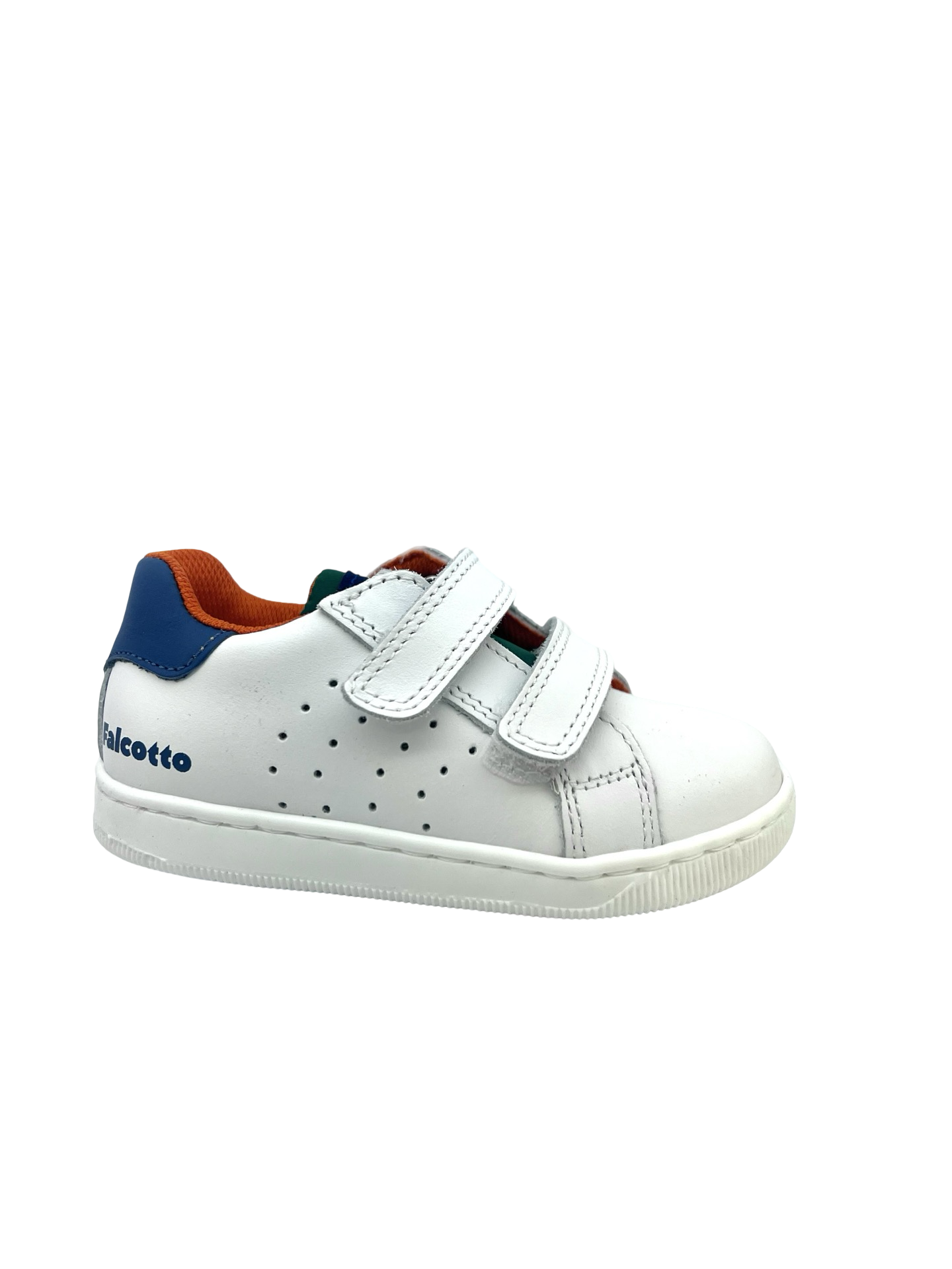 FALCOTTO KINER LOW VL CALF/NYLON WHITE-AZURE-GREEN
