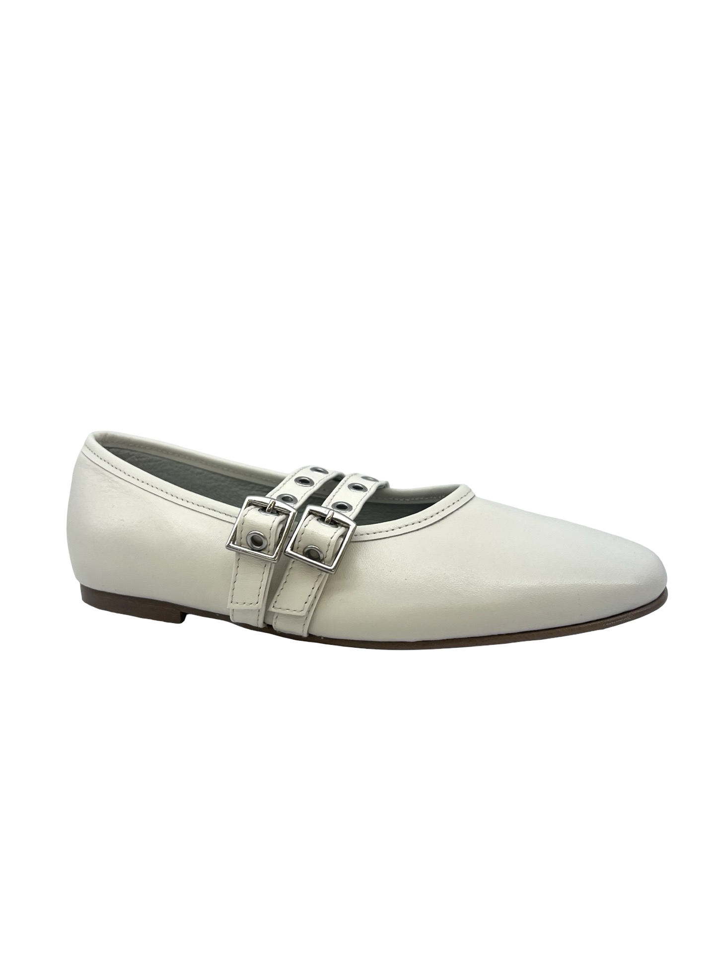 Luccini Vanilla Double Buckle Flat