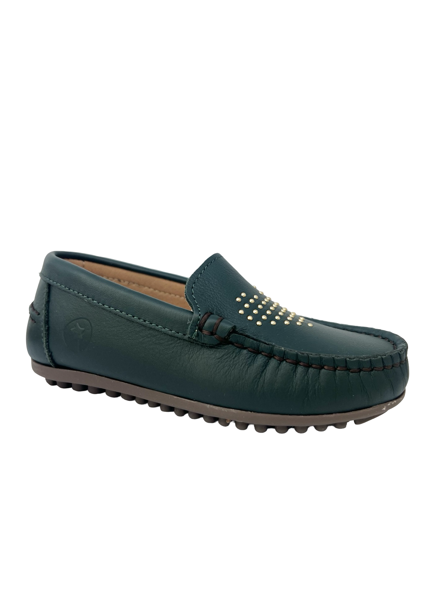 LMDI Green Loafer with Heart Studs