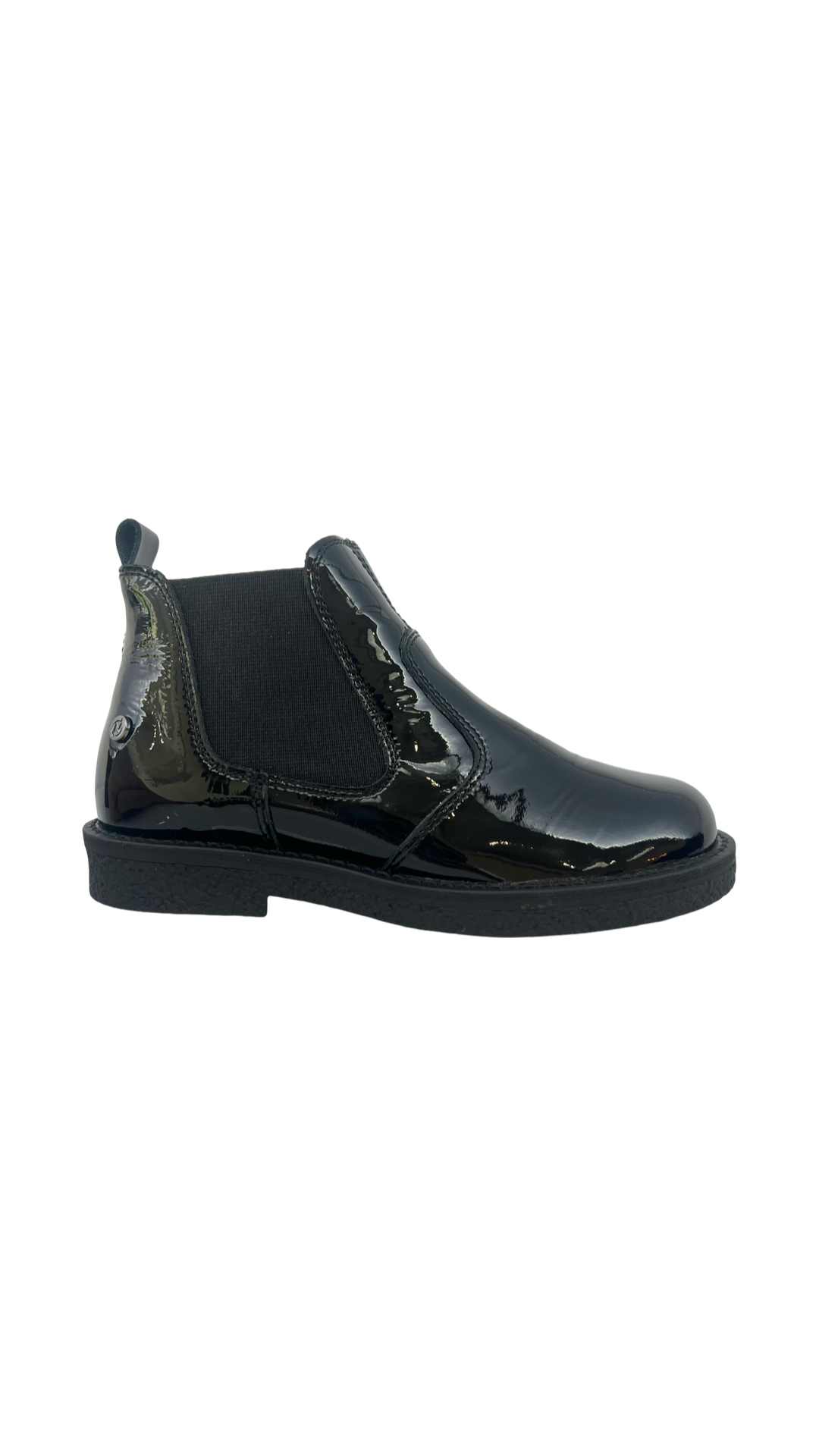 Naturino Black Patent Zip Bootie- Arthur
