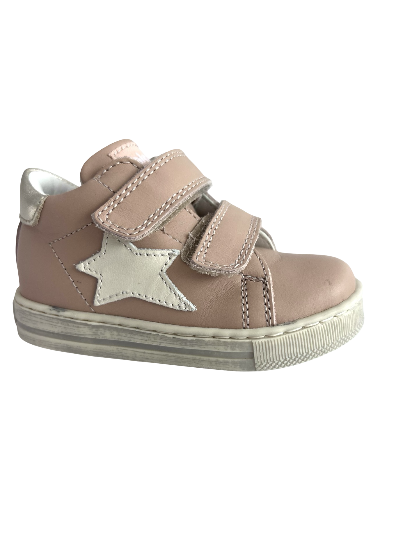 Falcotto Rose Double Velcro Milk Star Sneaker - Sasha