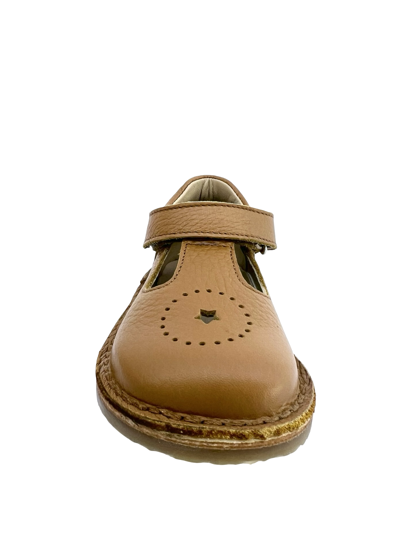 Jolee Cognac Baby Shoe with Star Perf