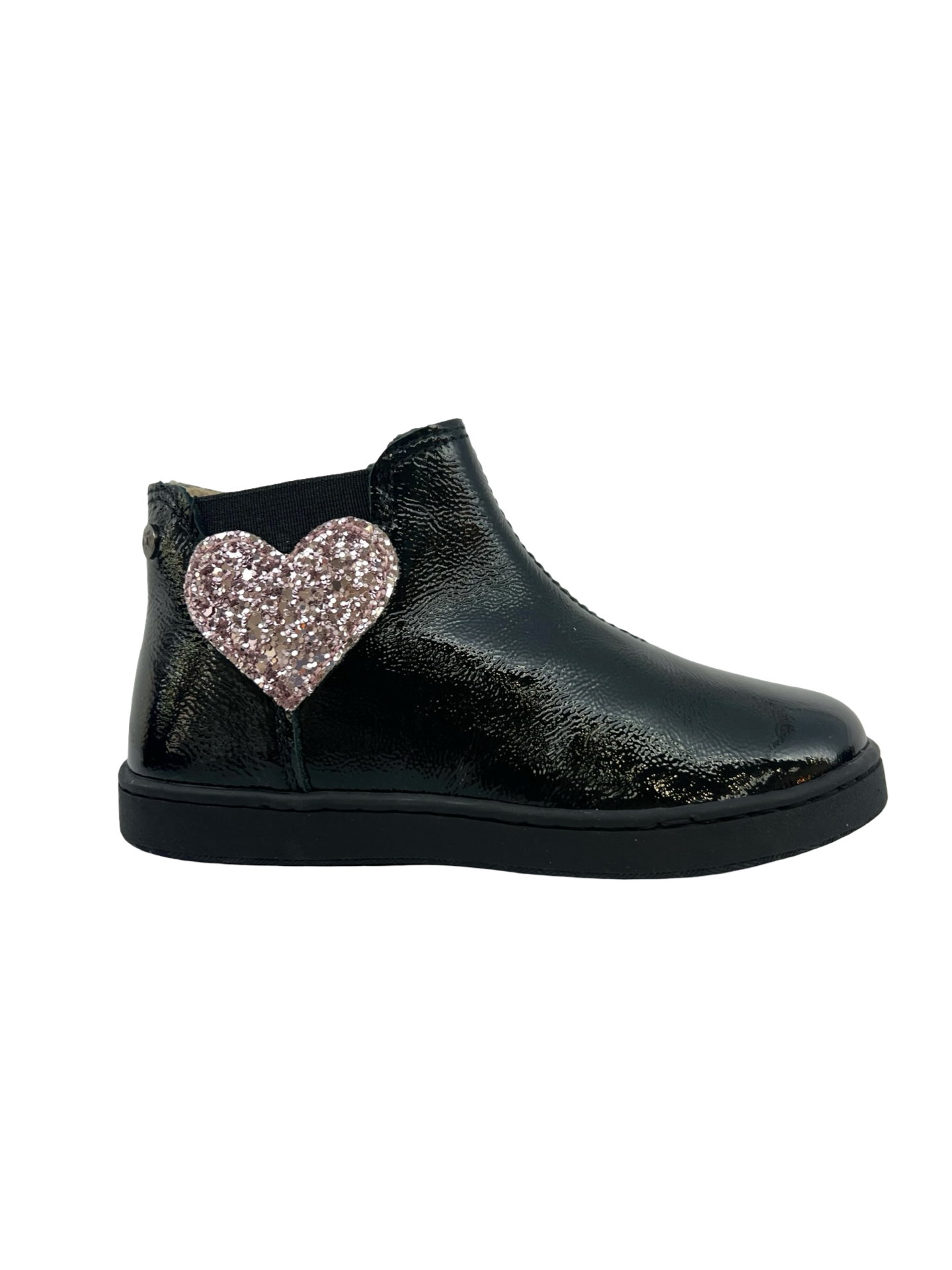 Naturino Black-Beige Patent Bootie - Glarny
