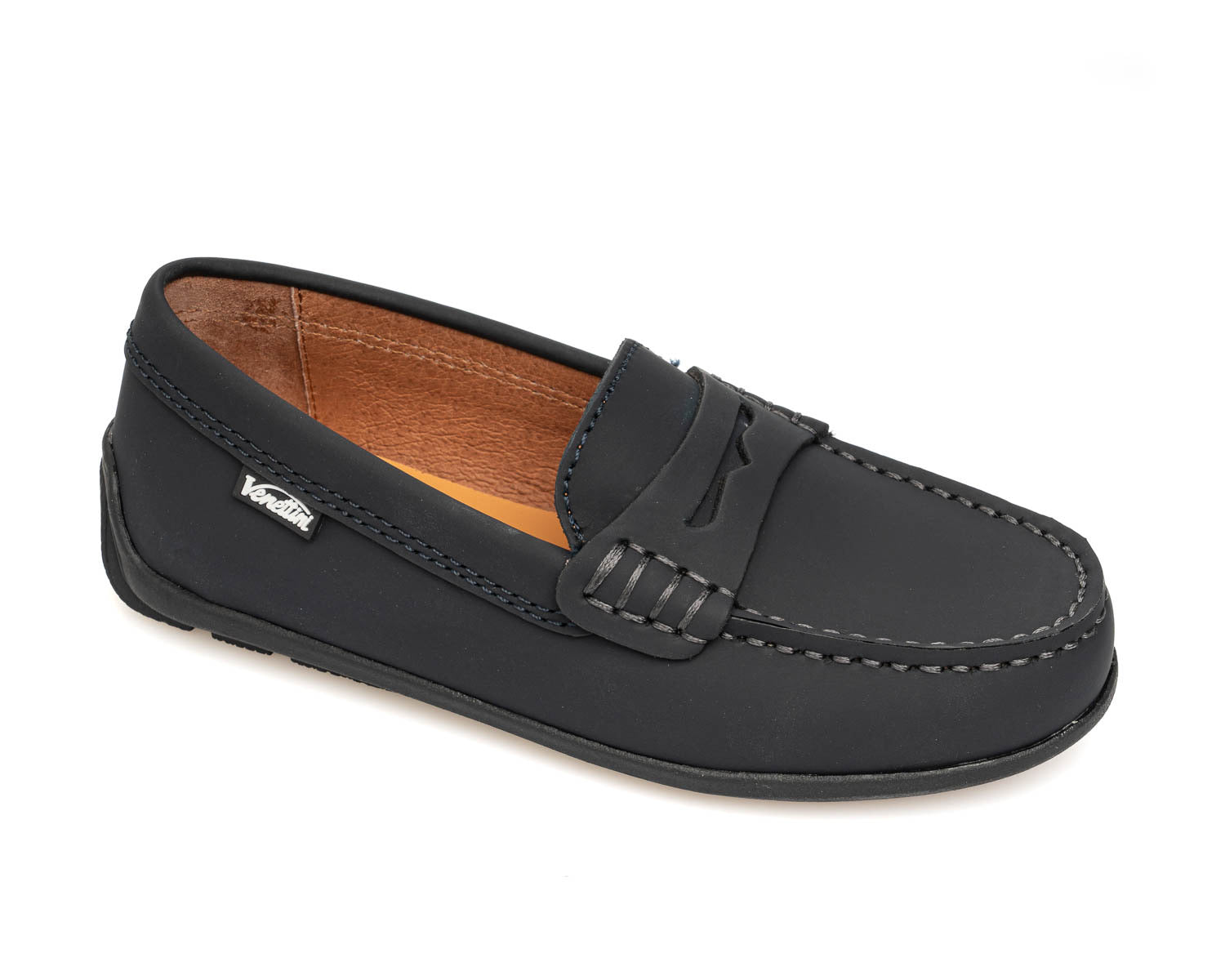 Venettini Navy Gum Penny Loafer - Atlas