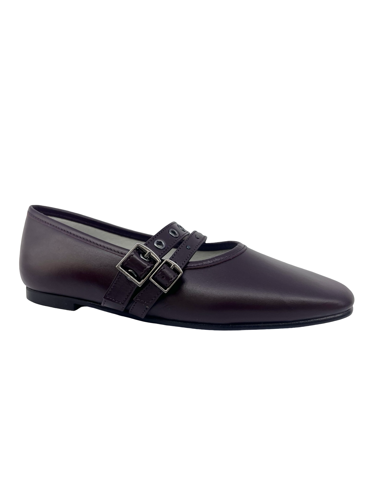Luccini Bordeaux Double Buckle Flat