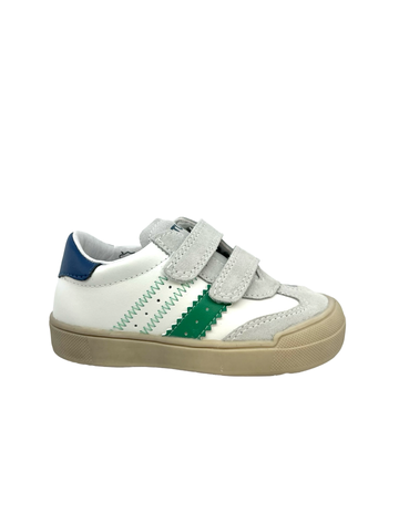 NATURINO RIBY CALF/SUEDE WHITE-GREEN-AZURE