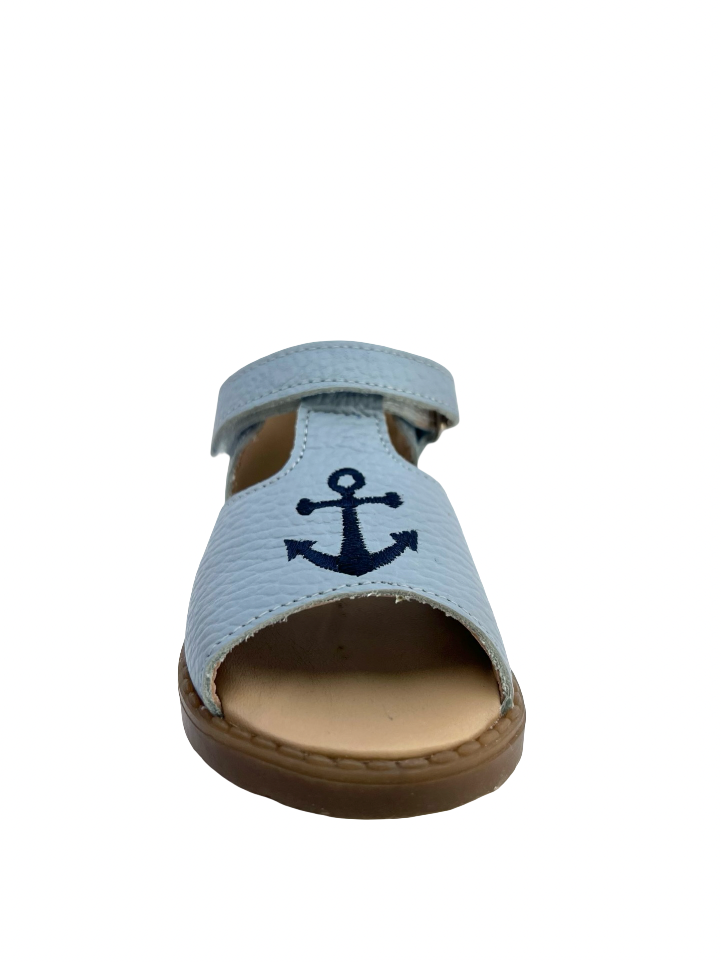Jolee Light Blue Open Toe Sandal with Anchor Embroidery
