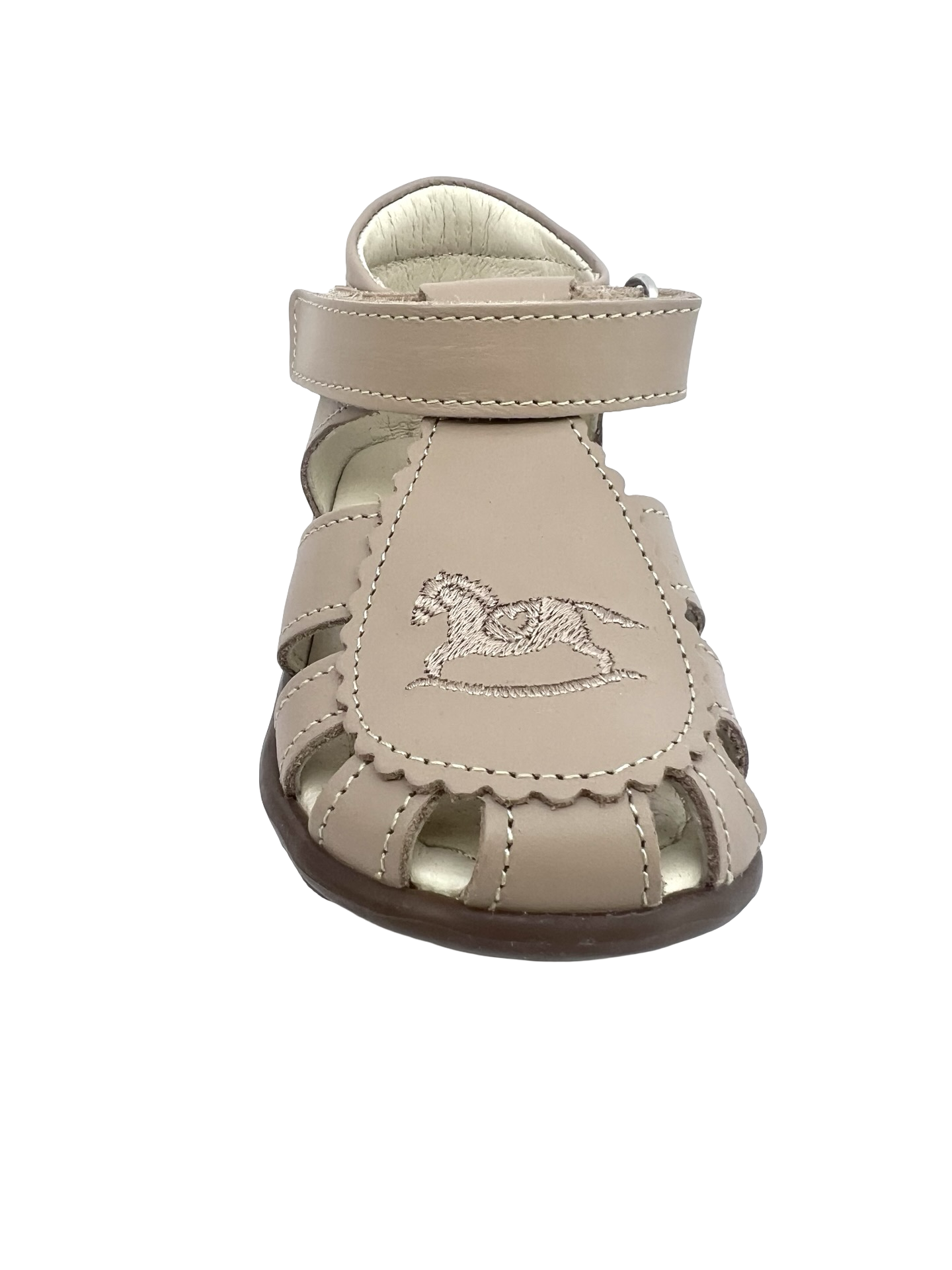 Emel Taupe Sandal with Embroidery