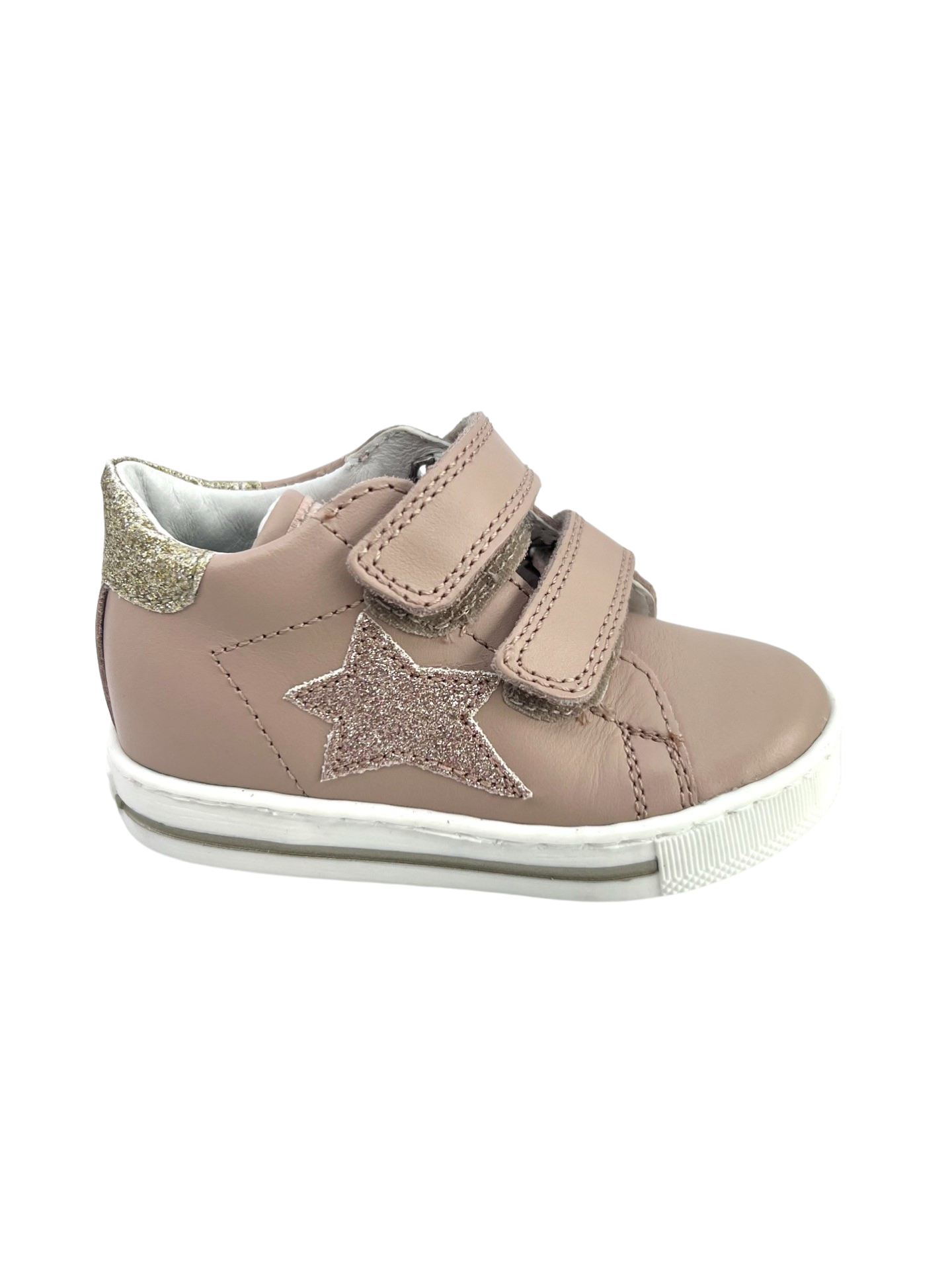 Falcotto Rose - Platinum Double Velcro Star Sneaker -  Sasha