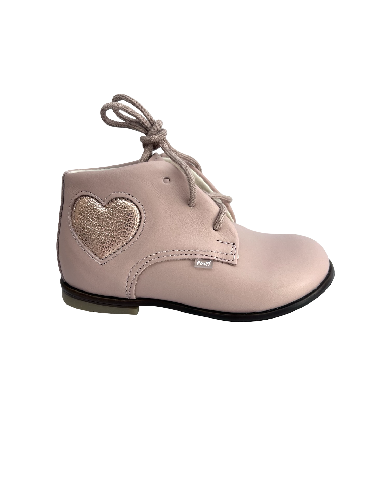 Emel Blush Baby Shoe with Heart