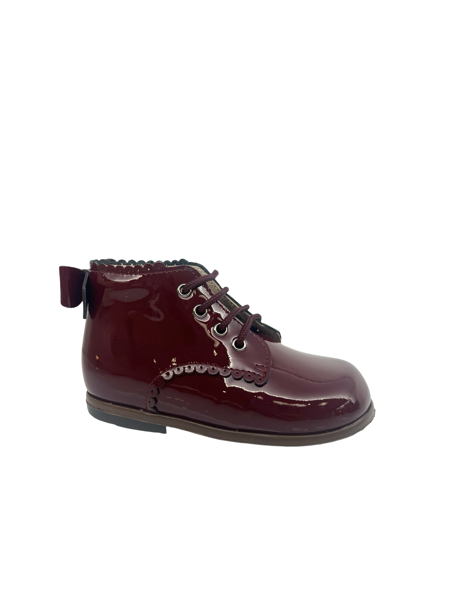 Beberlis Cherry Scalloped Baby Bootie