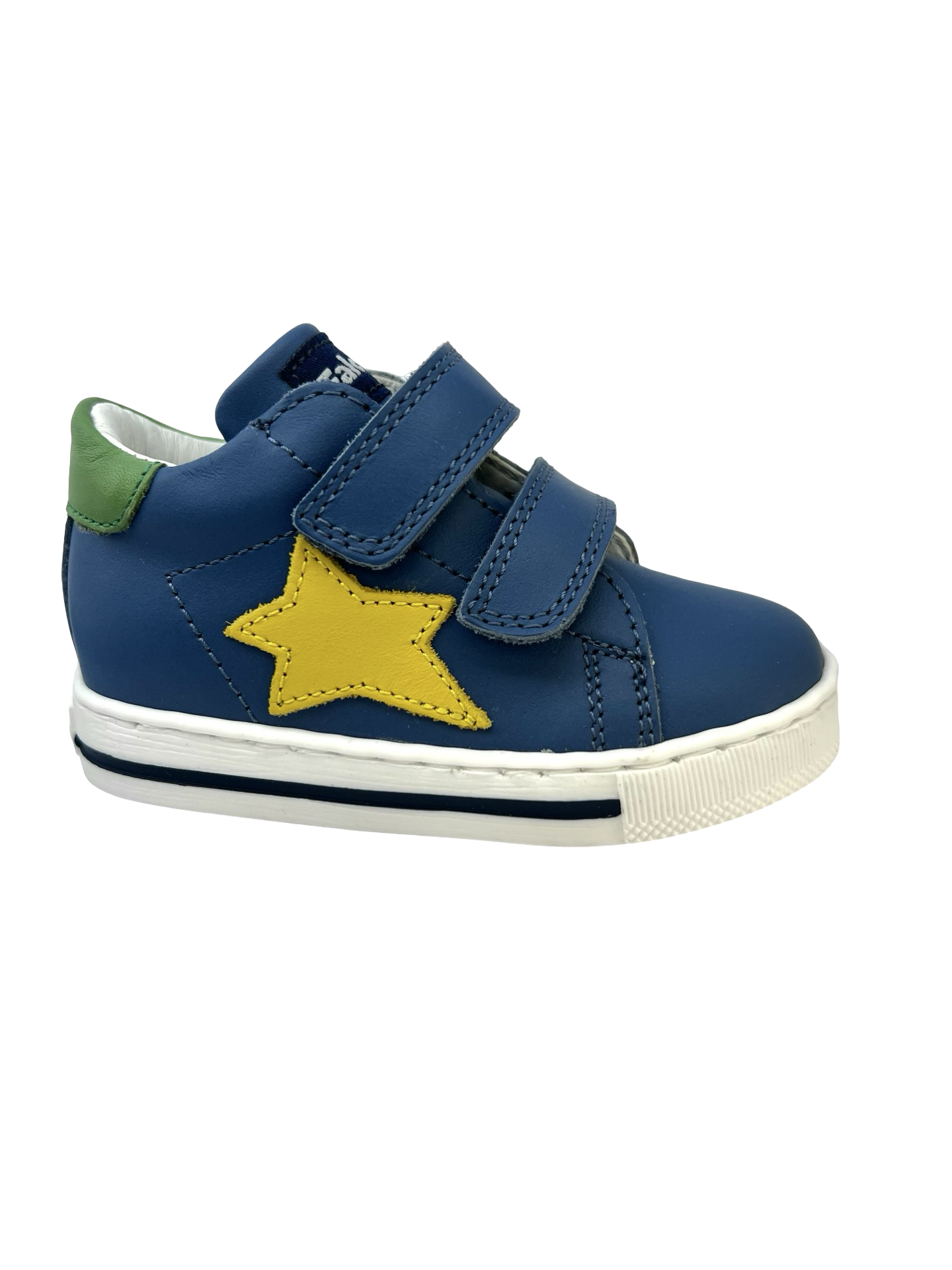 FALCOTTO SASHA VL CALF AZURE-YELLOW-BASIL