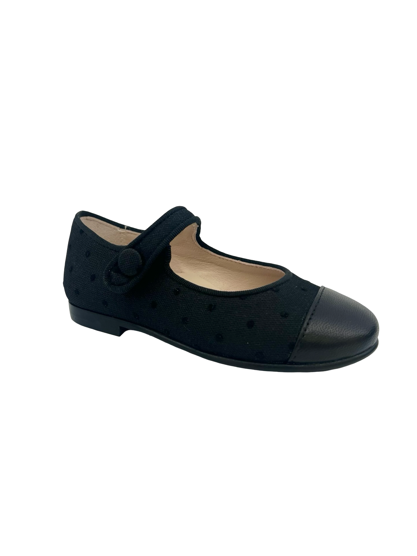 Beberlis Black Dot Cap Toe Mary Jane