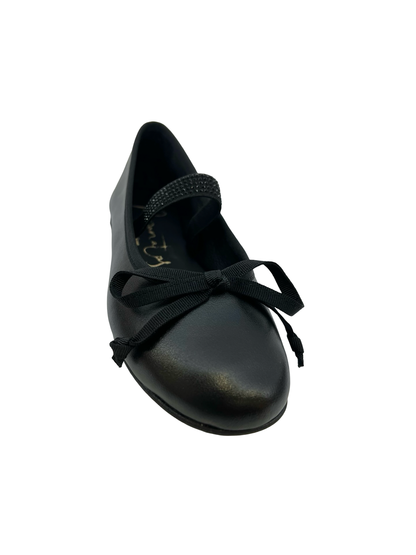 Papanatas Black Elastic Ballet Flat