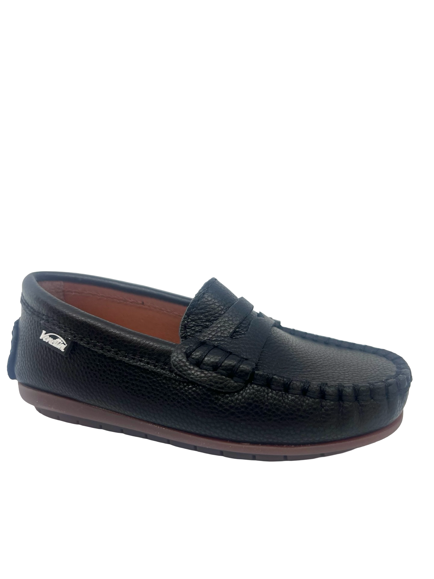 Venettini Black pebbled Penny Loafer   31