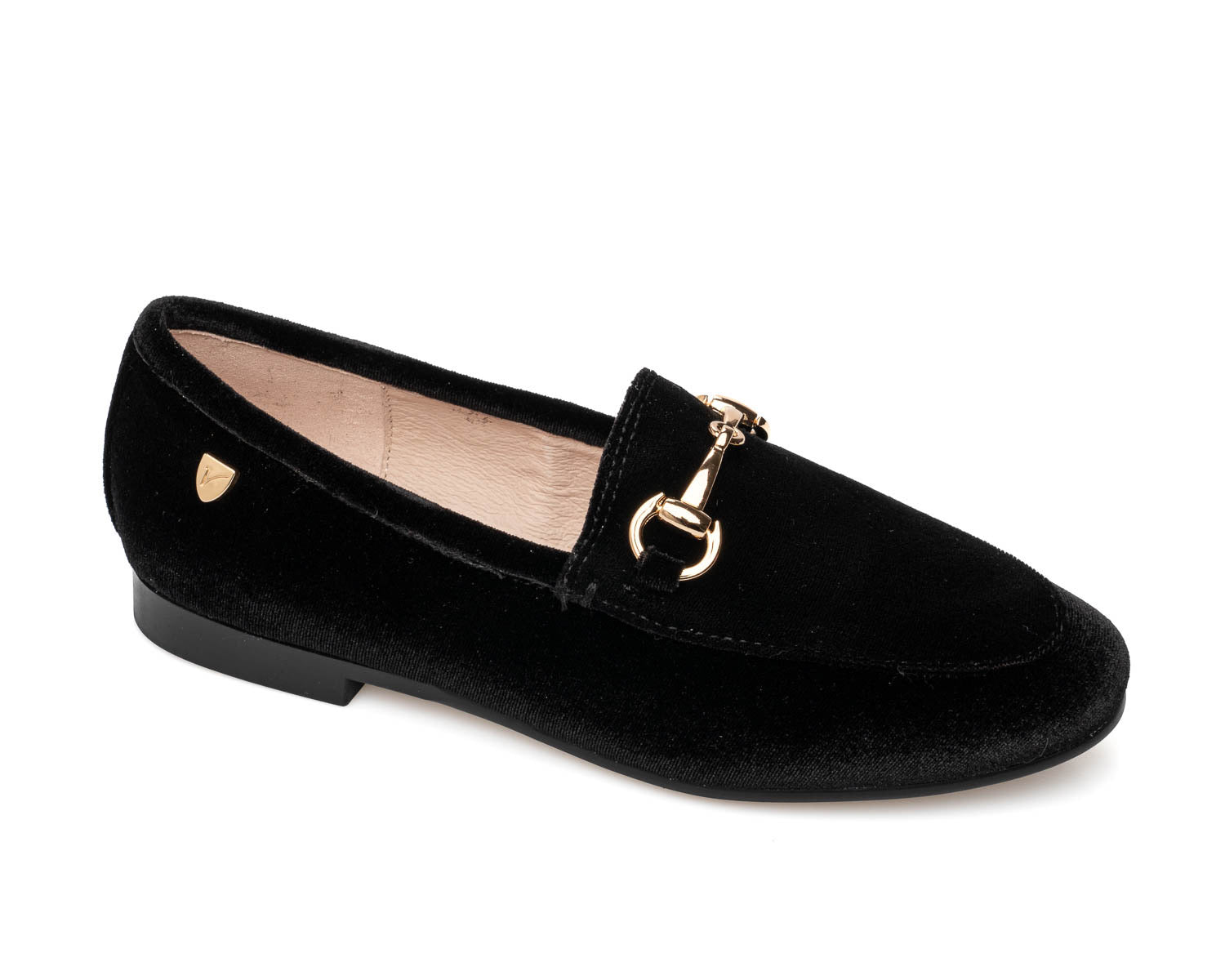 Venettini Black Velvet Chain Loafer- Rian