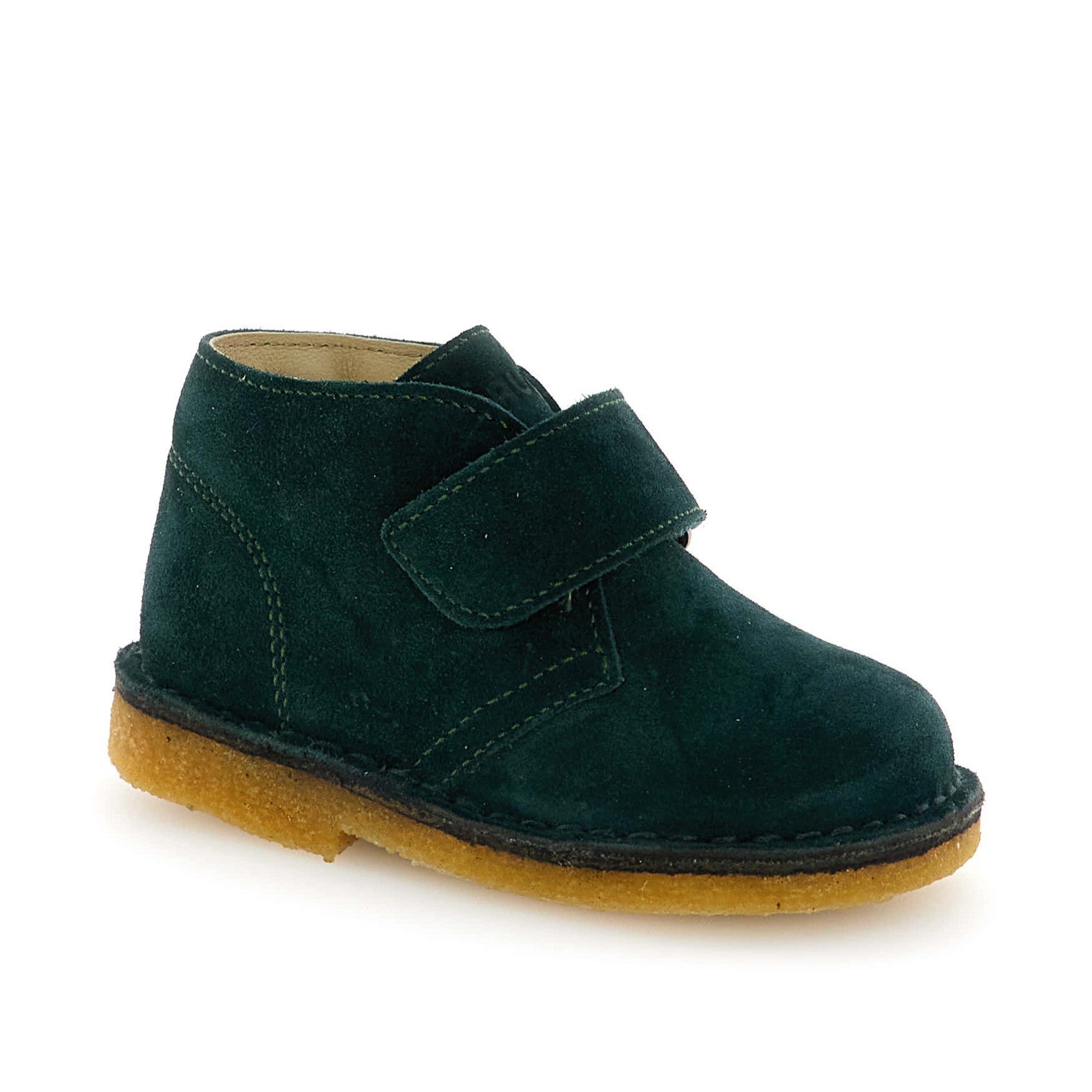 Naturino Green Suede Velcro Bootie- Choco