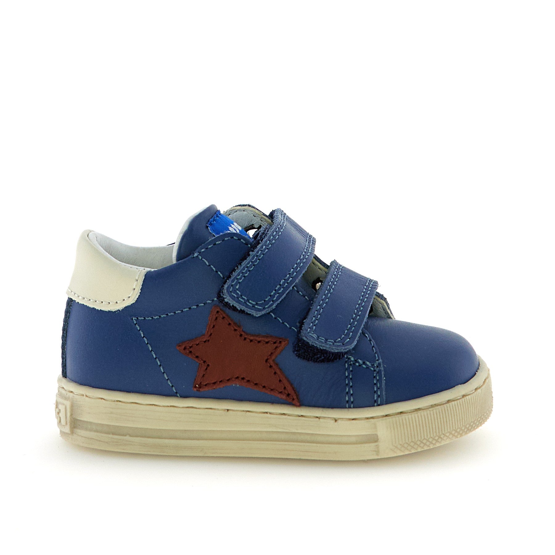 Falcotto Blue-Milk Double Velcro Star Sneaker- Sasha