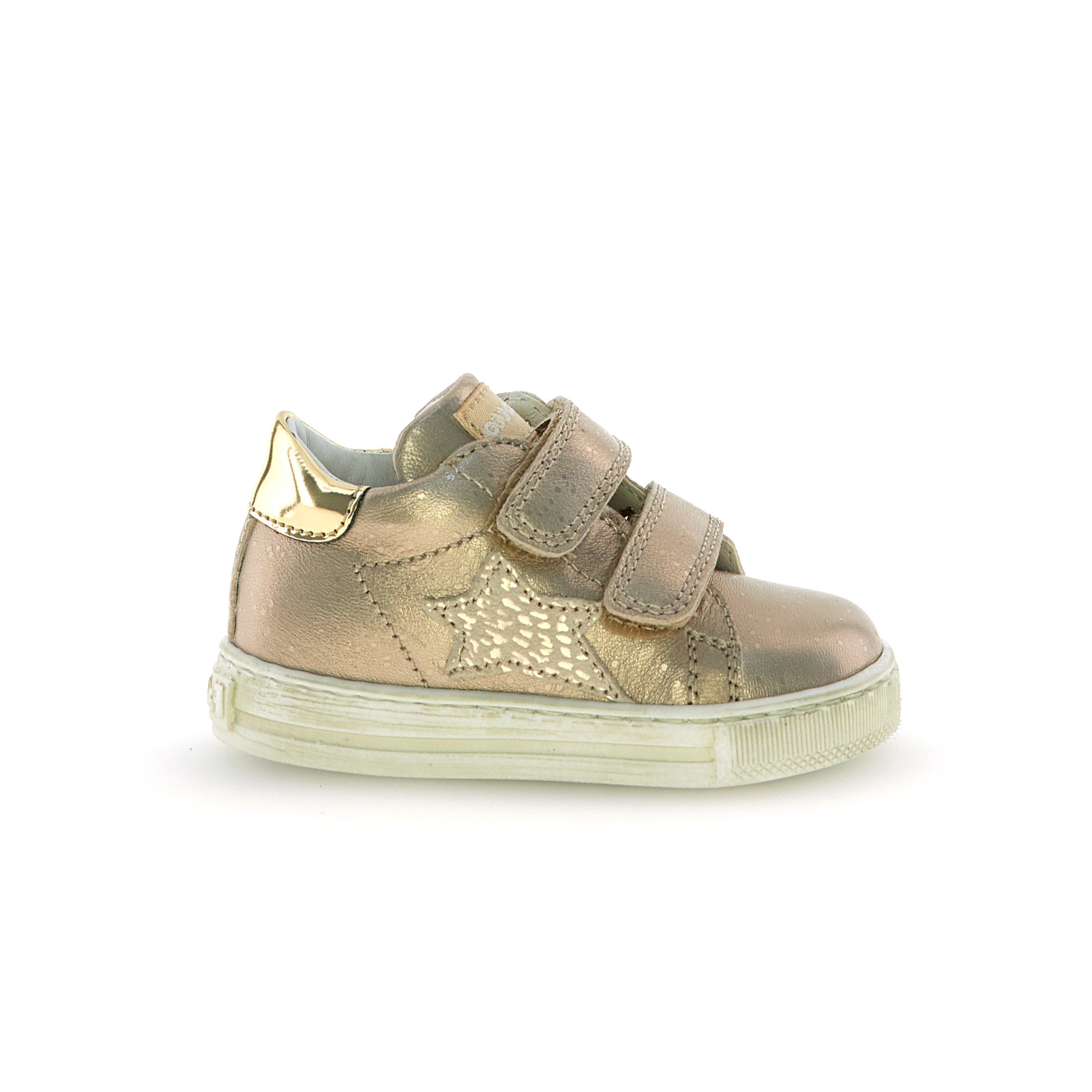 Falcotto Metallic-Cipria Double Velcro Star Sneaker- Sasha