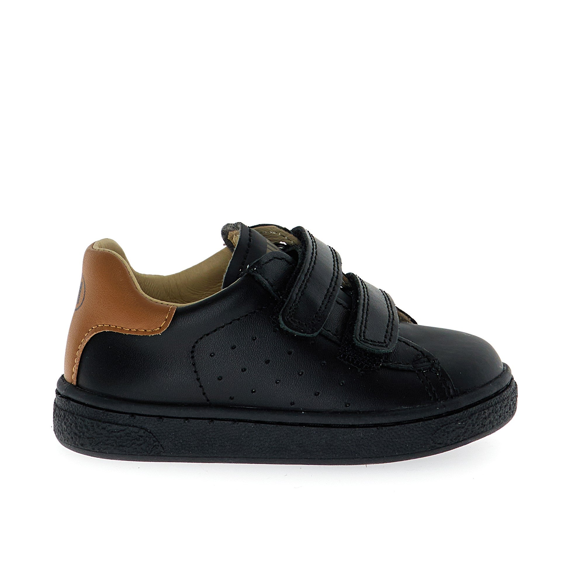 Naturino Black-Brown Double Velcro Sneaker- Hasselt