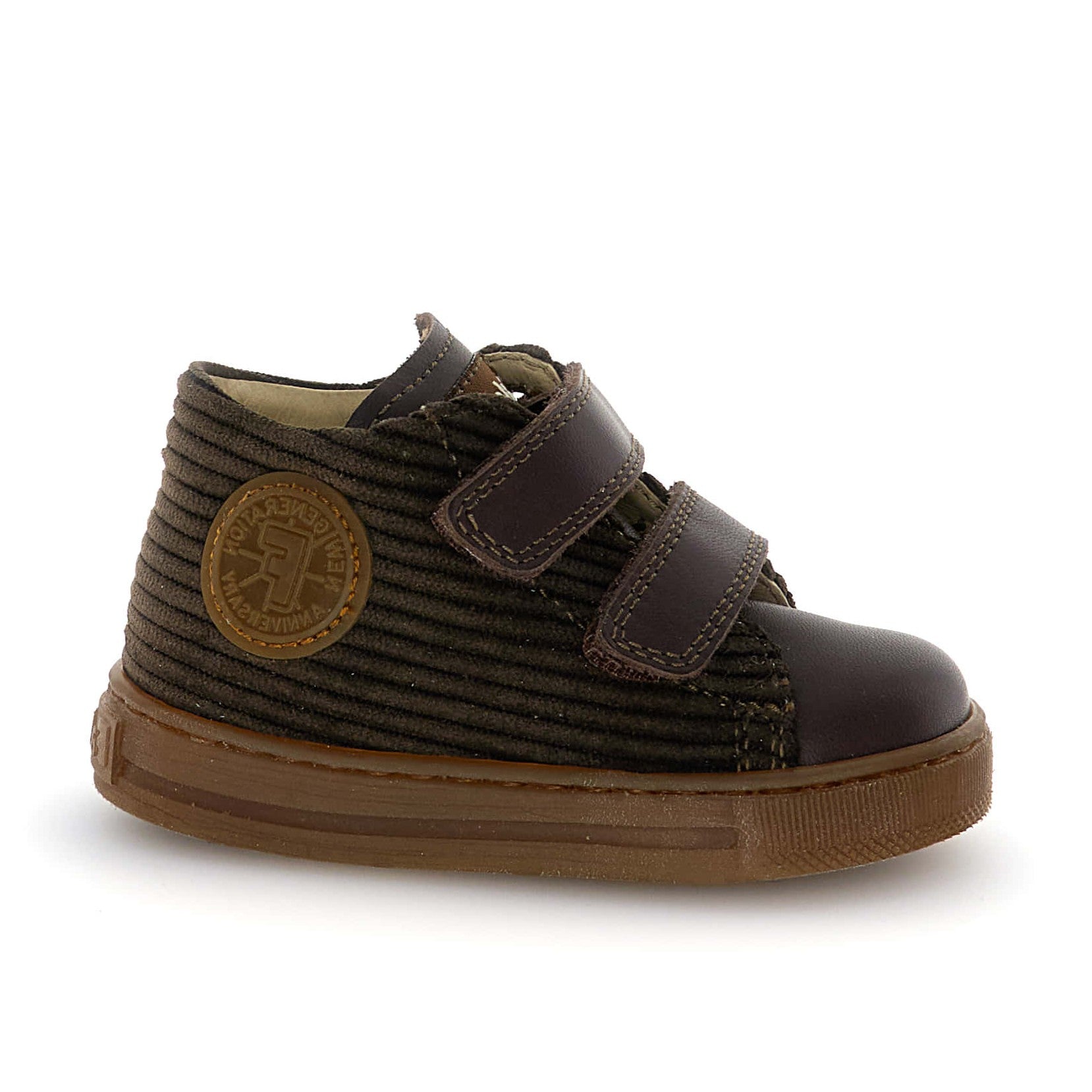 Falcotto Brown Corduroy Double Velcro Sneaker- Michael