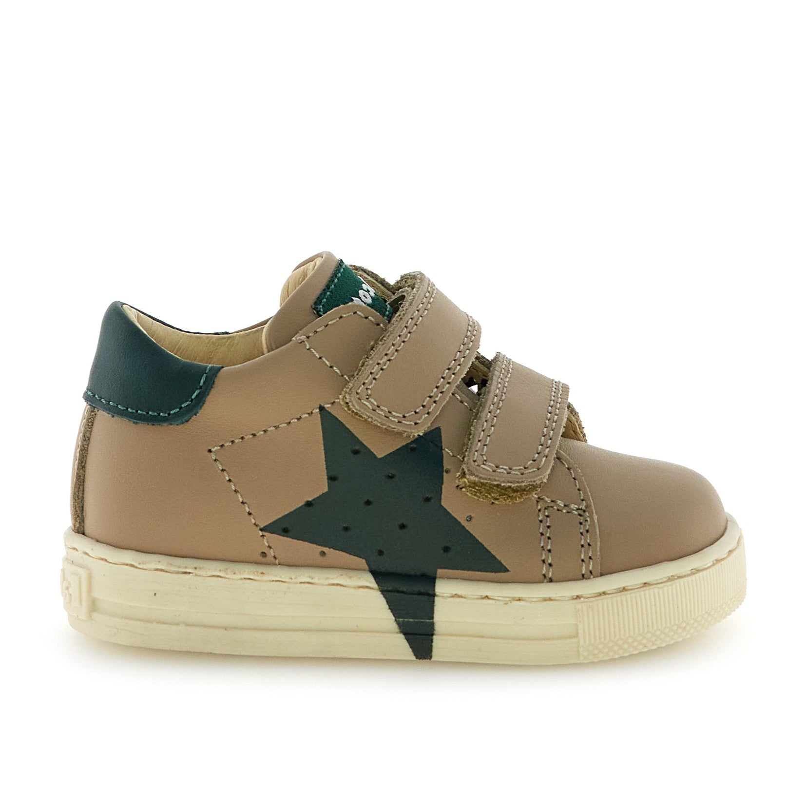 Falcotto Taupe  Double Velcro Star Sneaker- Salazar