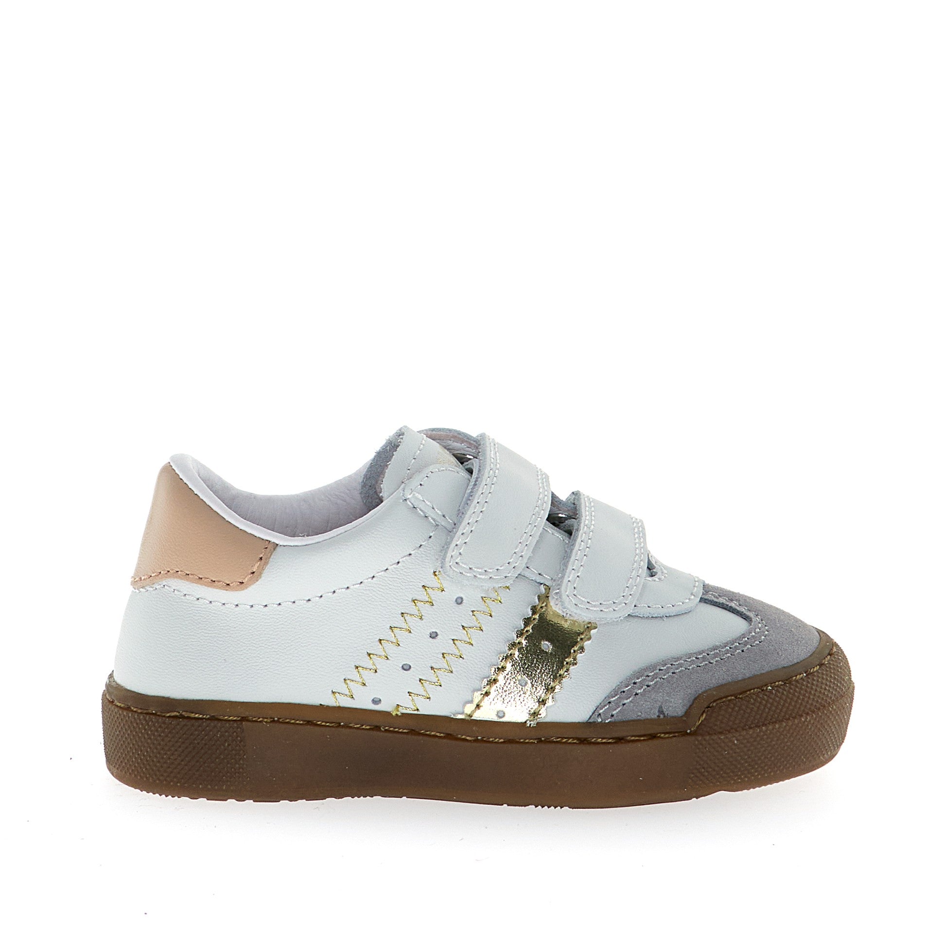 Naturino White-Platinum Sneaker- Riby